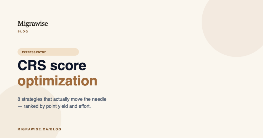 Express Entry CRS Optimization — 8 Strategies That Actually Move the Needle