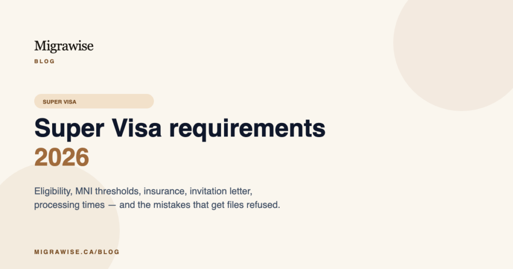 Super Visa Requirements 2026 — Complete Checklist for Canadian Practitioners